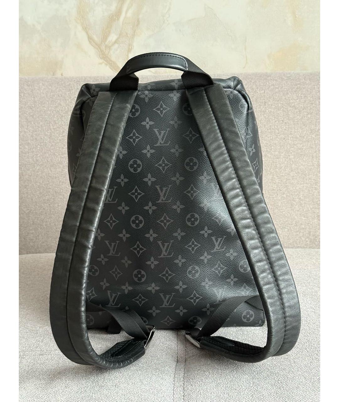 LOUIS VUITTON Черный кожаный рюкзак, фото 3