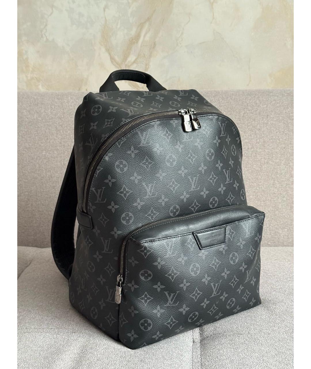 LOUIS VUITTON Черный кожаный рюкзак, фото 9