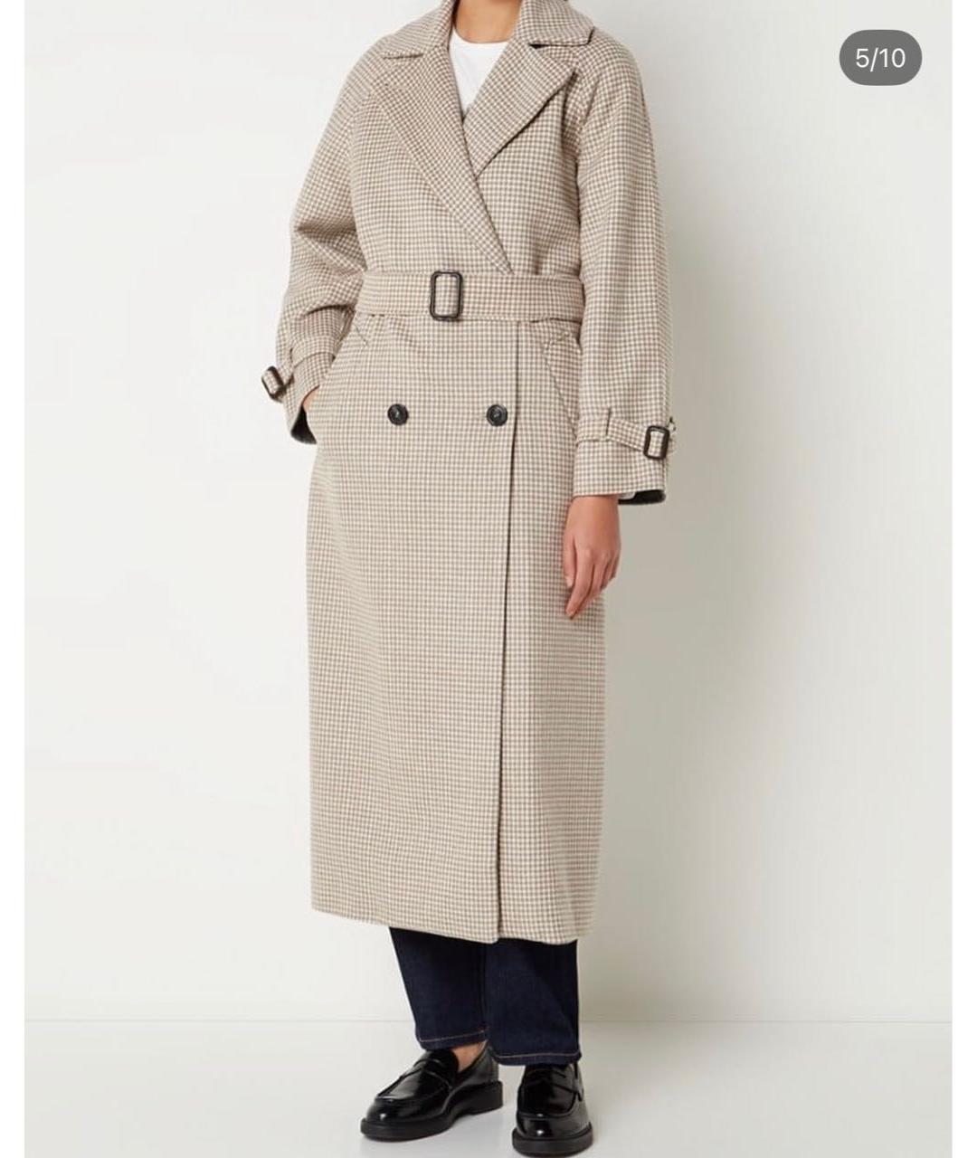 'S MAX MARA Бежевое шерстяное пальто, фото 6