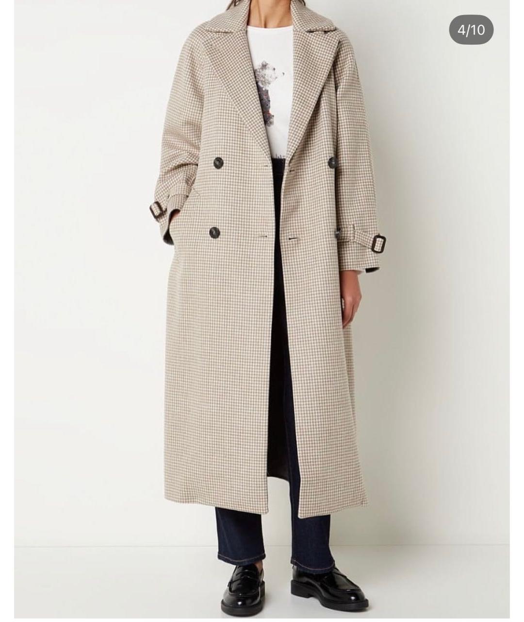 'S MAX MARA Бежевое шерстяное пальто, фото 2