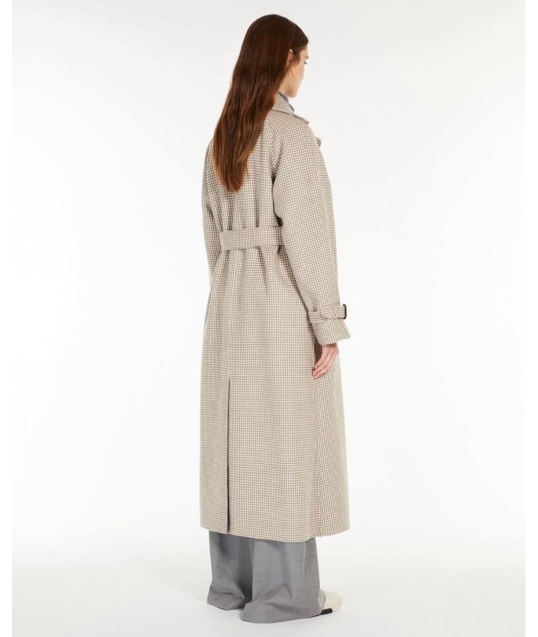 'S MAX MARA Бежевое шерстяное пальто, фото 8