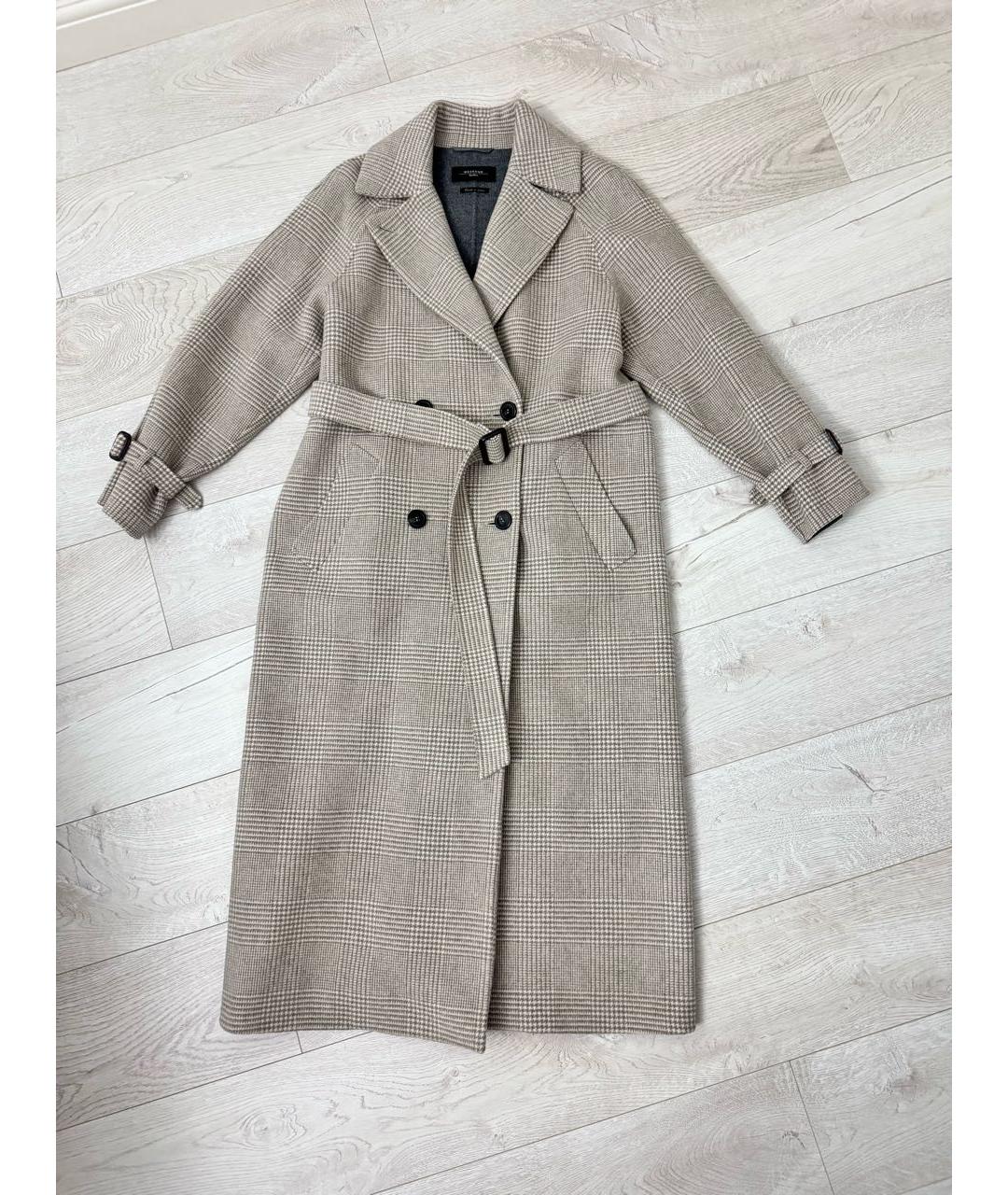 'S MAX MARA Бежевое шерстяное пальто, фото 9