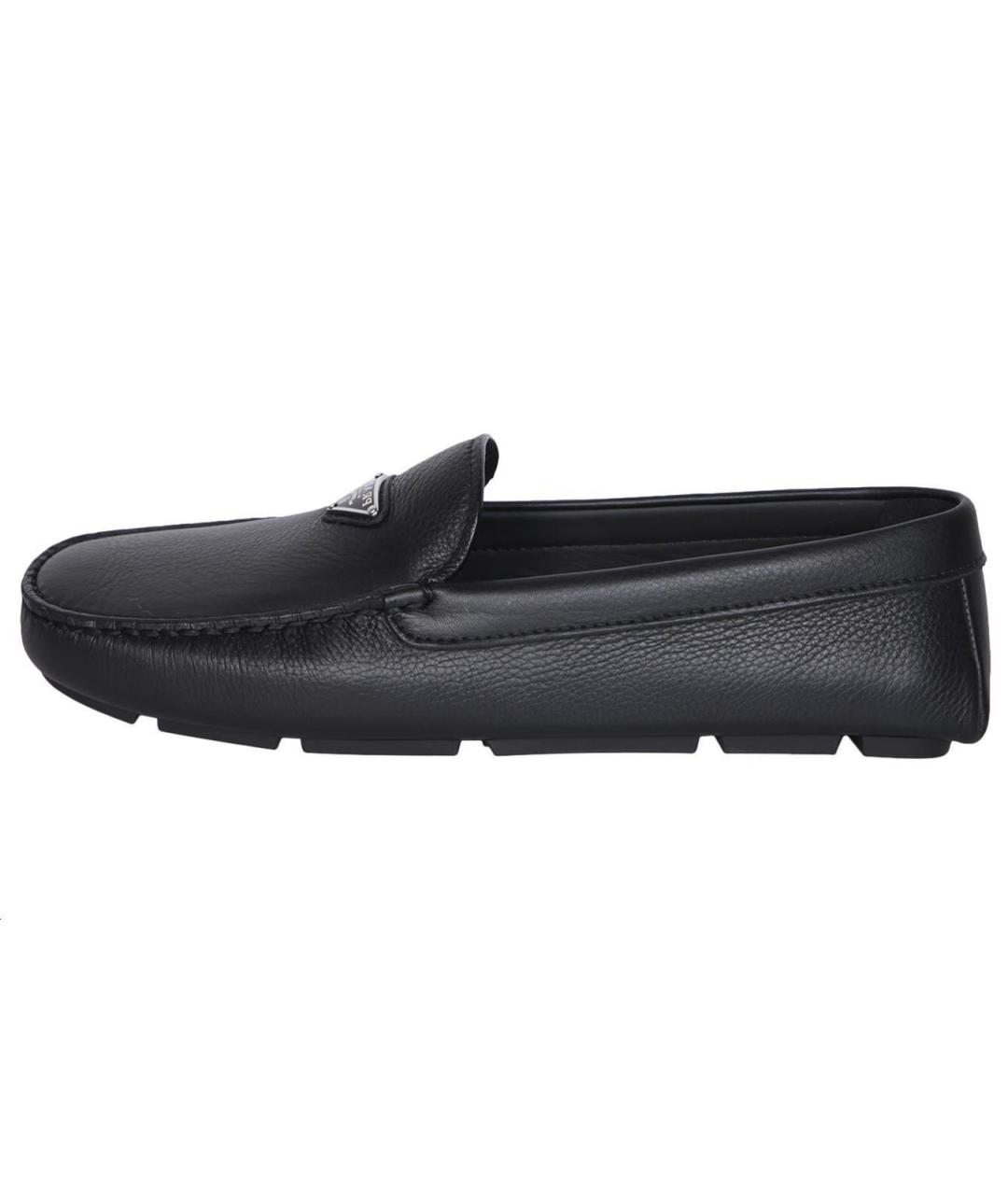 PRADA Черные кожаные лоферы, фото 2