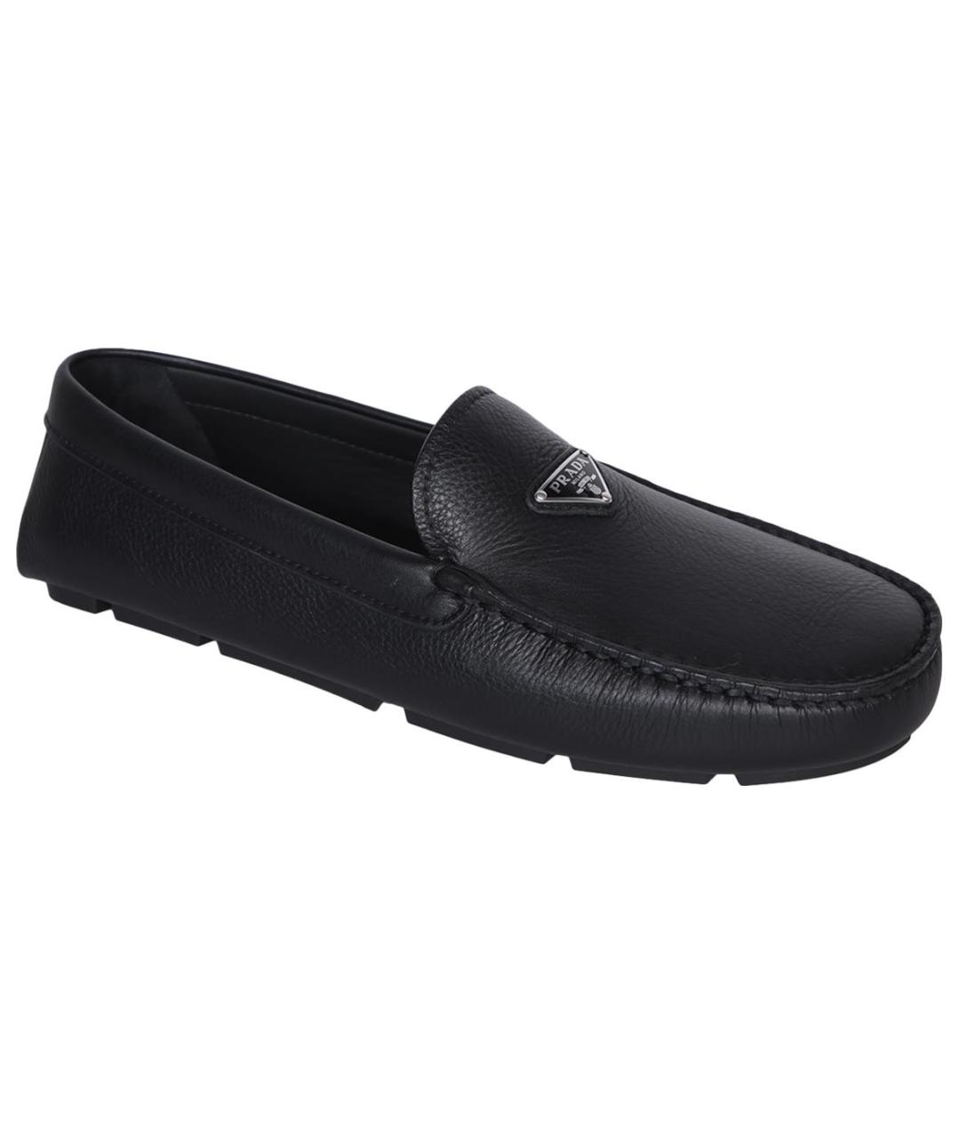 PRADA Черные кожаные лоферы, фото 3