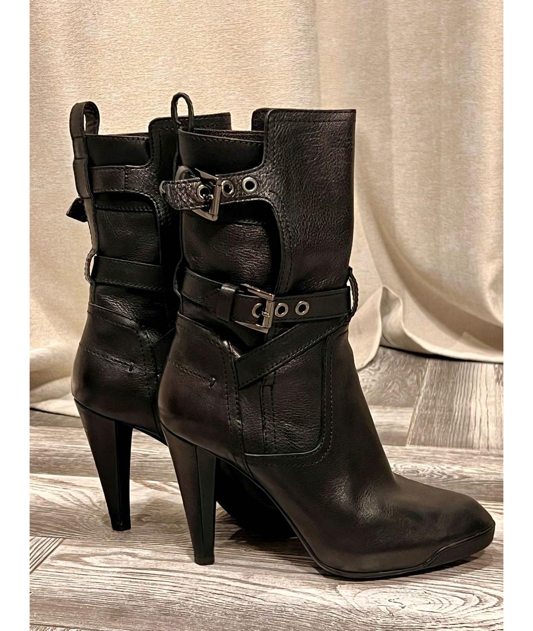 TOD'S Черные кожаные полусапоги, фото 7