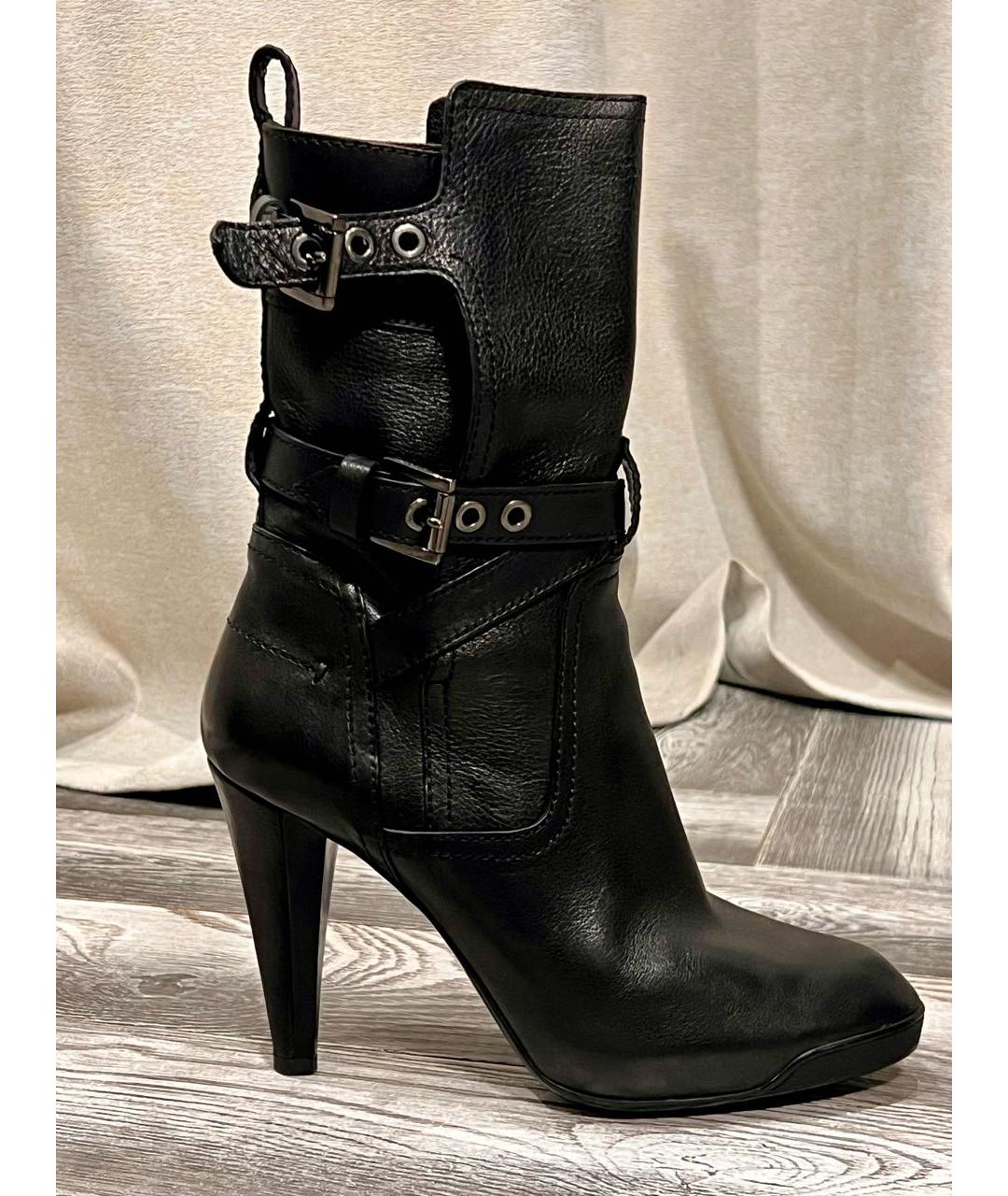 TOD'S Черные кожаные полусапоги, фото 9