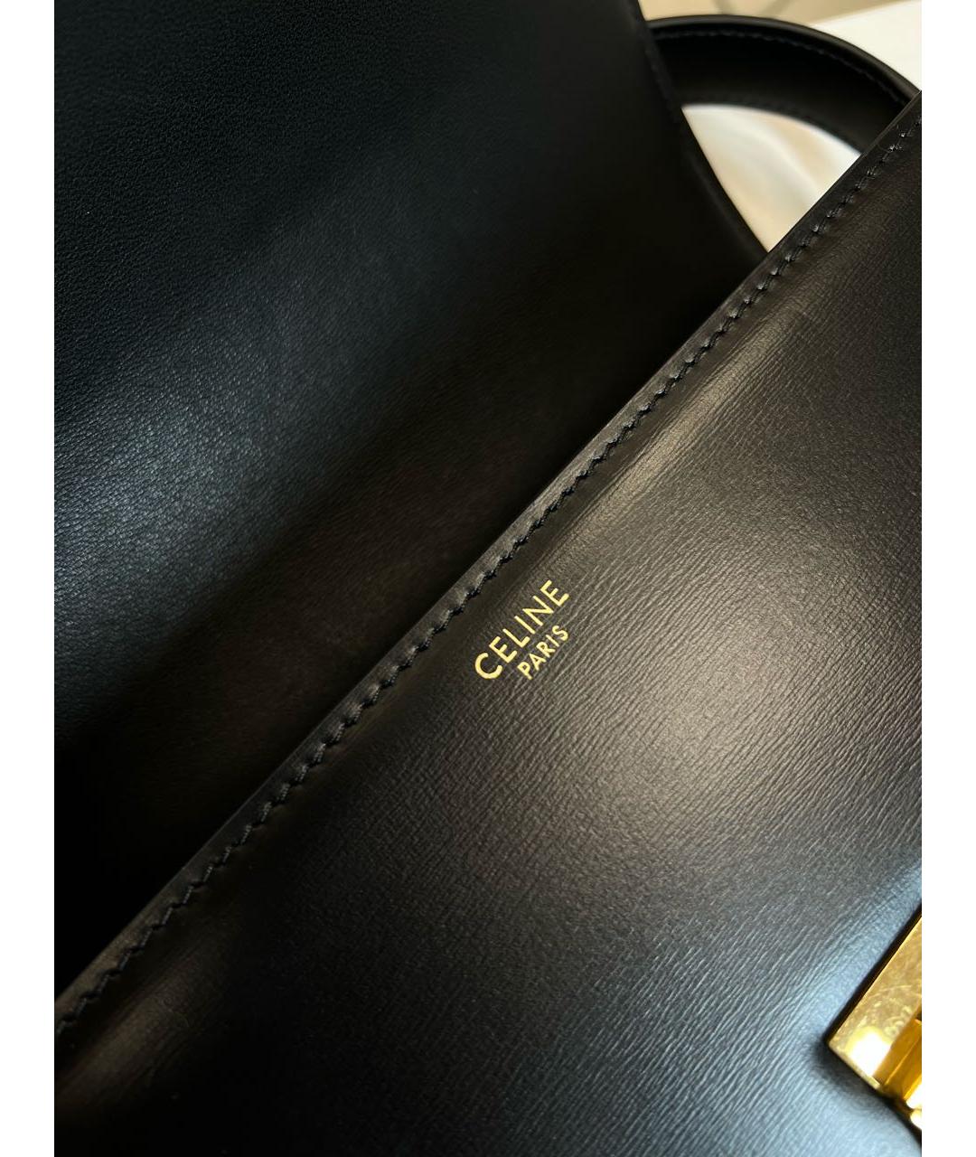 CELINE Черная кожаная сумка через плечо, фото 7
