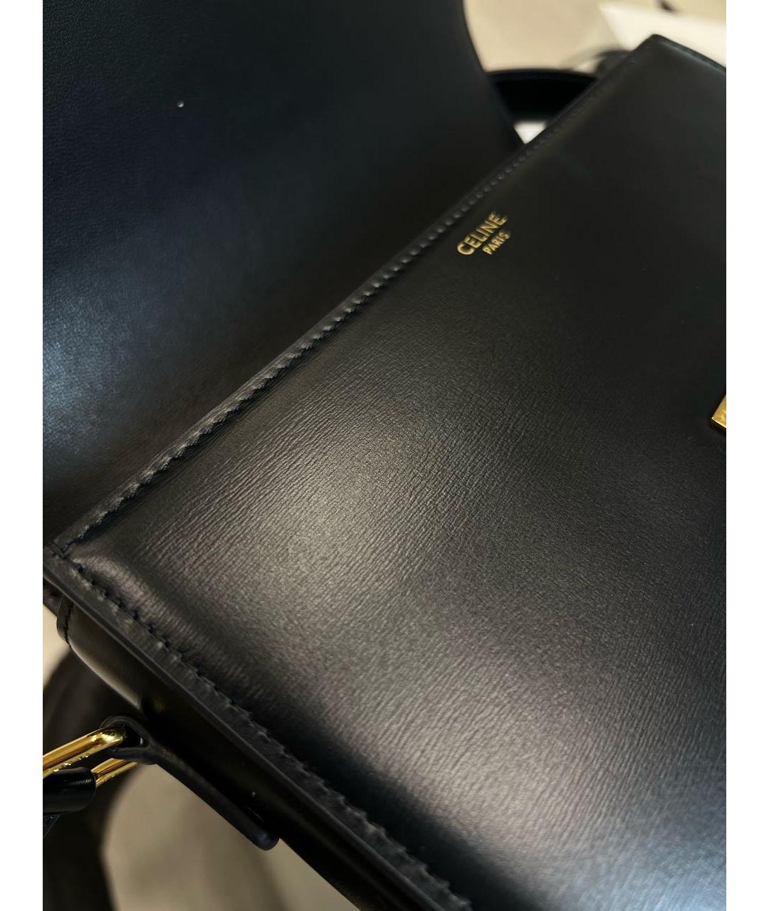 CELINE Черная кожаная сумка через плечо, фото 8