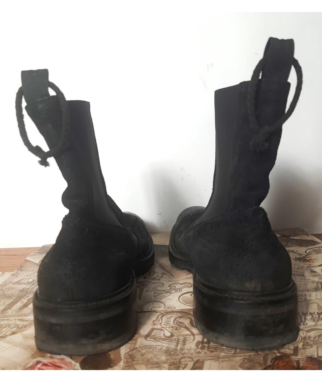 DOUCAL'S Черные кожаные высокие ботинки, фото 4