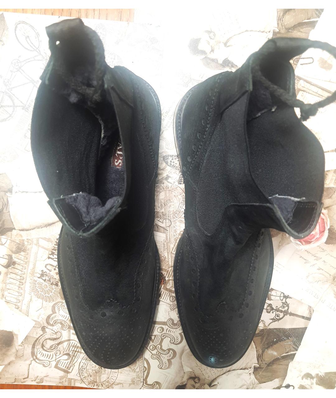 DOUCAL'S Черные кожаные высокие ботинки, фото 3