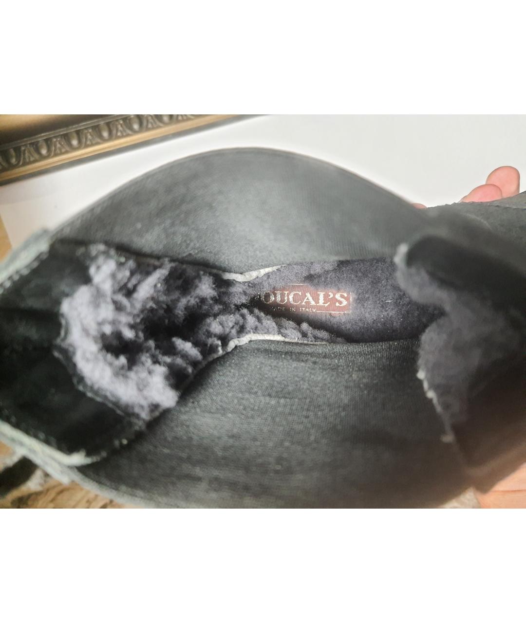 DOUCAL'S Черные кожаные высокие ботинки, фото 8