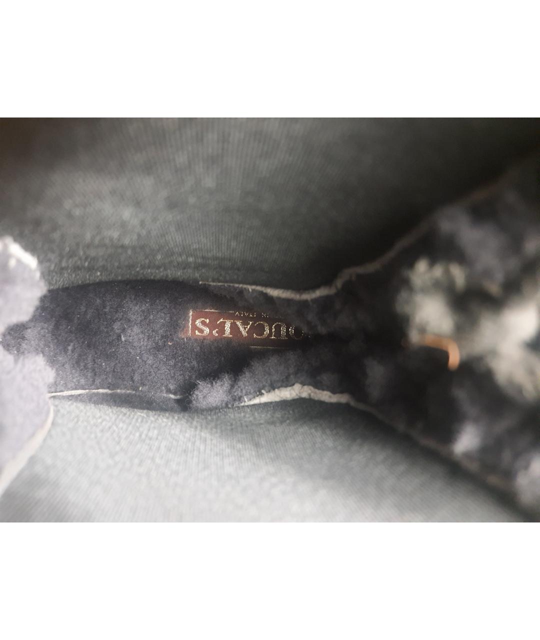 DOUCAL'S Черные кожаные высокие ботинки, фото 6