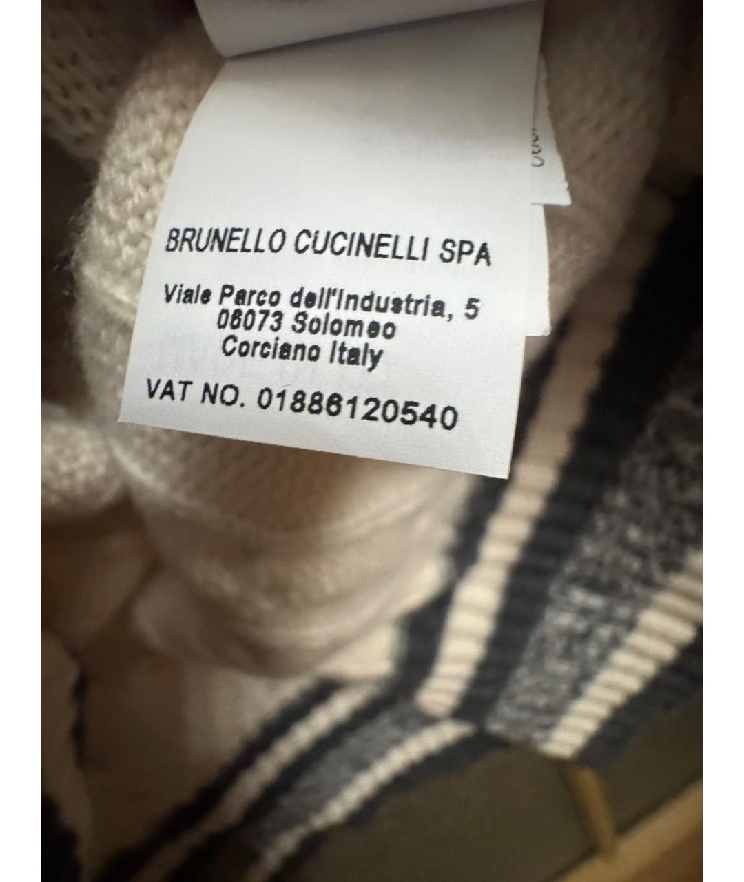 BRUNELLO CUCINELLI Белый кашемировый джемпер / свитер, фото 6