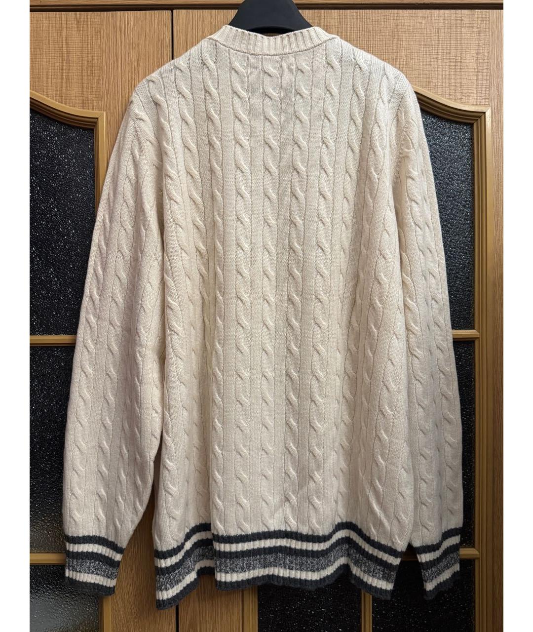 BRUNELLO CUCINELLI Белый кашемировый джемпер / свитер, фото 2