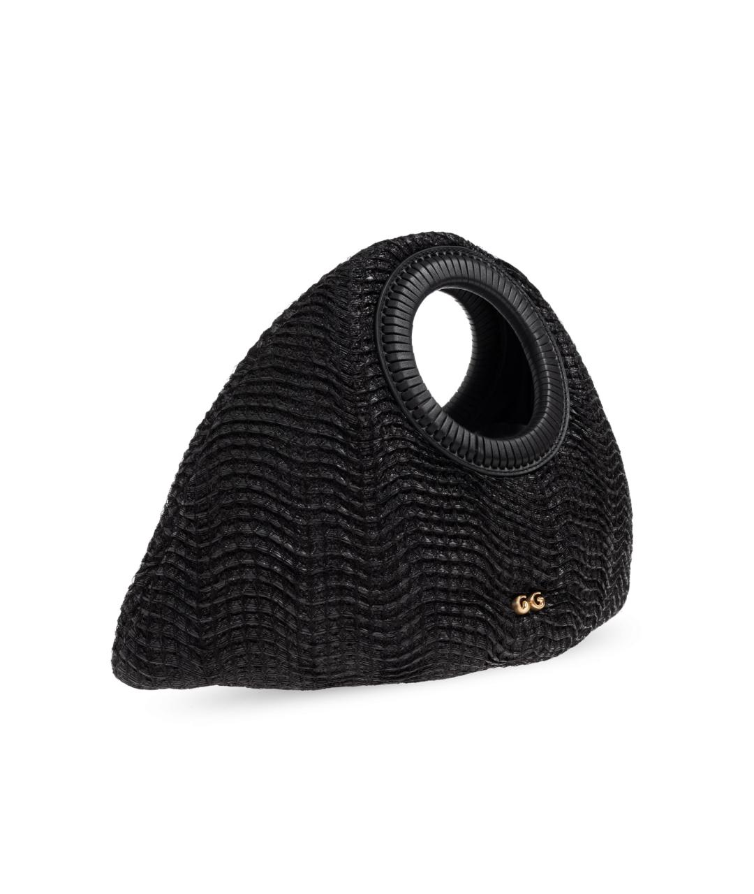 CULT GAIA Черная пелетеная сумка с короткими ручками, фото 2