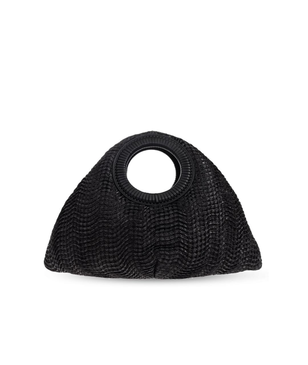 CULT GAIA Черная пелетеная сумка с короткими ручками, фото 3