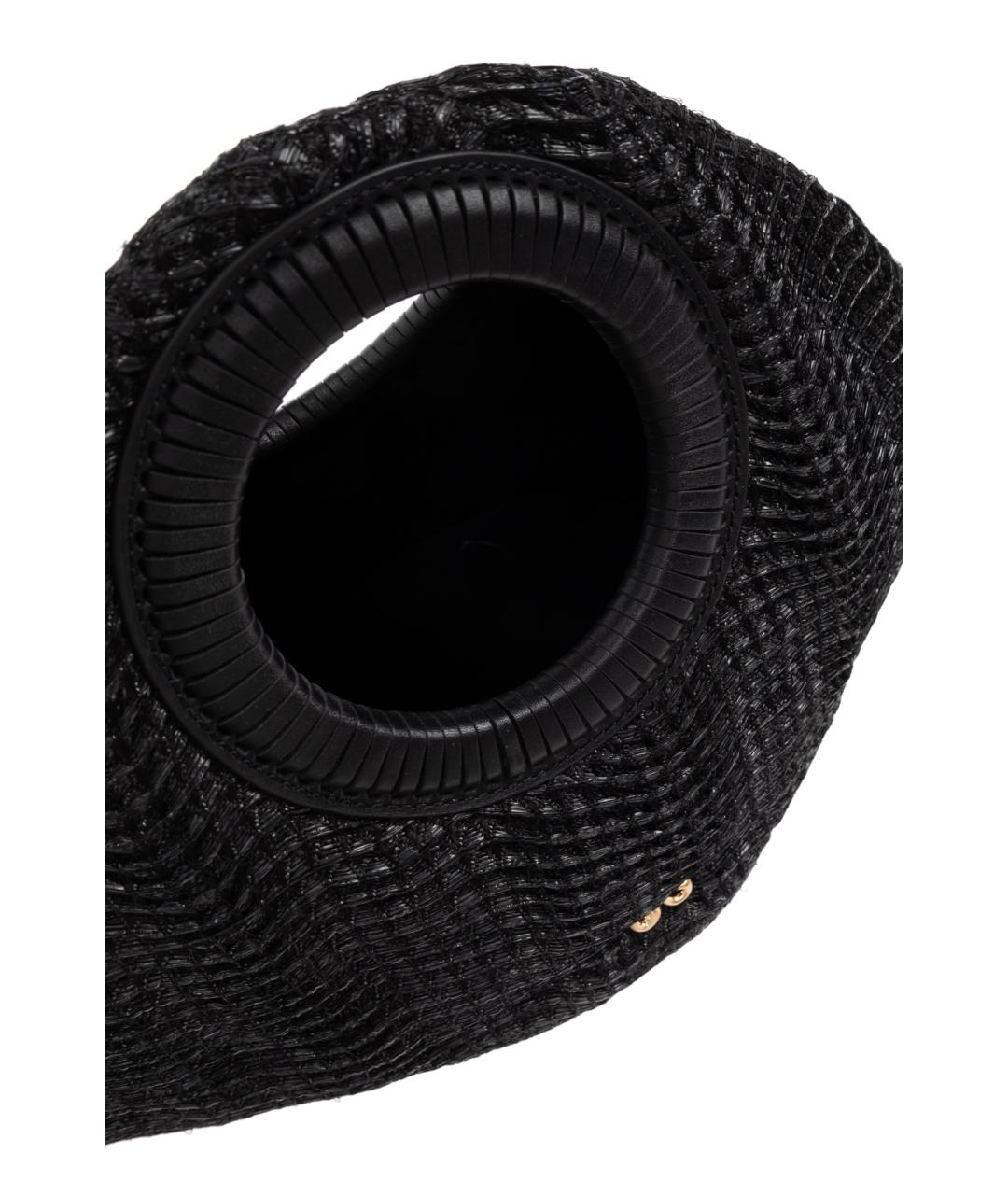 CULT GAIA Черная пелетеная сумка с короткими ручками, фото 4