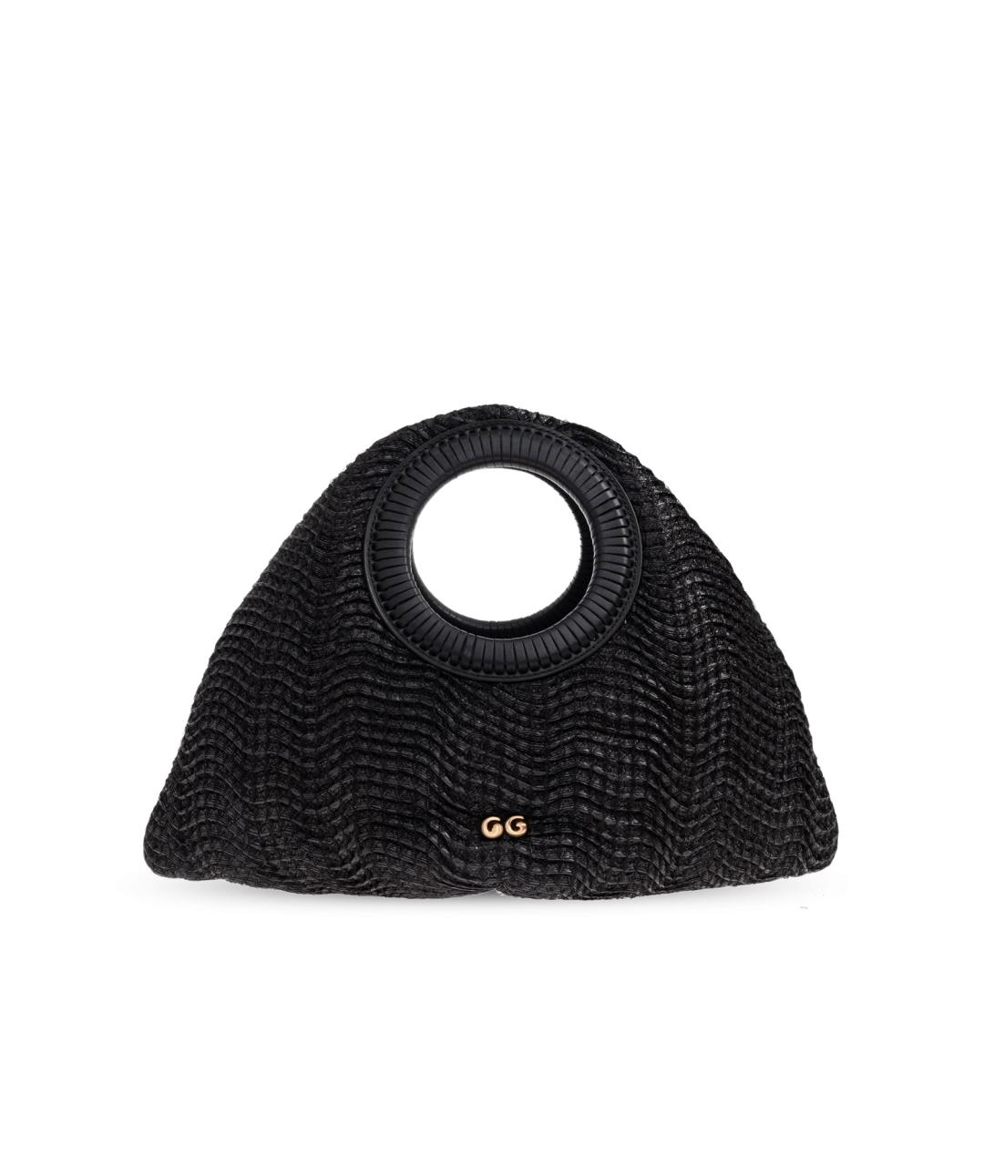 CULT GAIA Черная пелетеная сумка с короткими ручками, фото 1