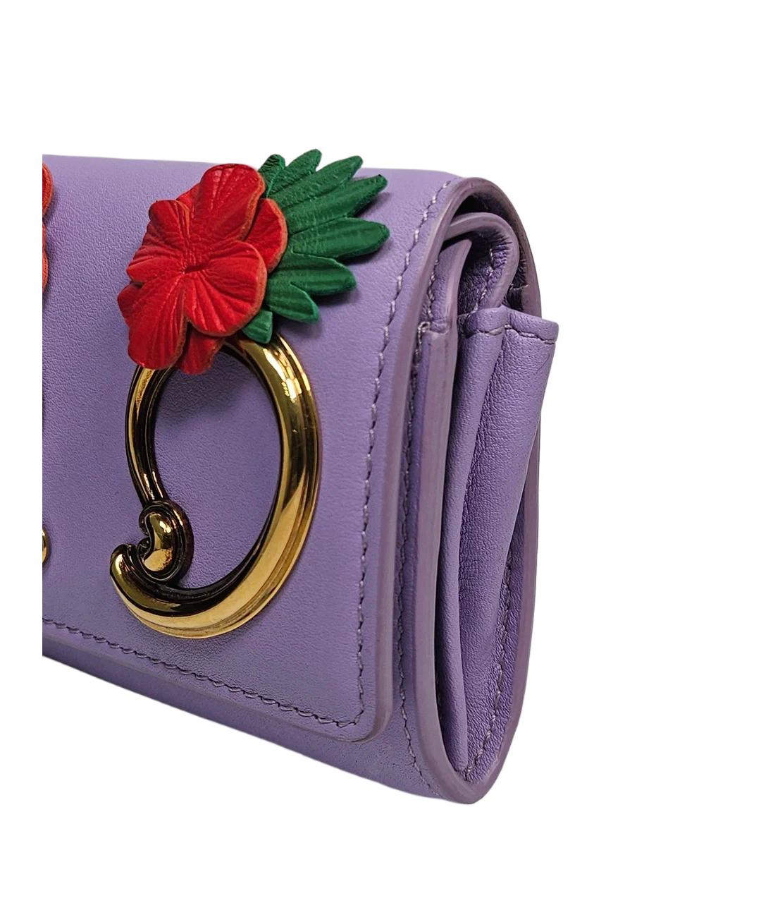 VERSACE Фиолетовый кожаный кошелек, фото 4