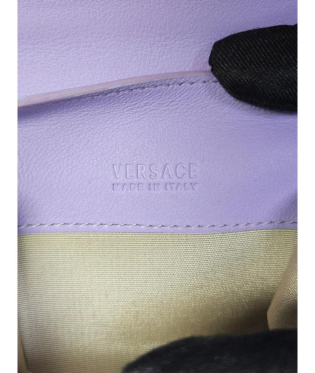 VERSACE Фиолетовый кожаный кошелек, фото 7