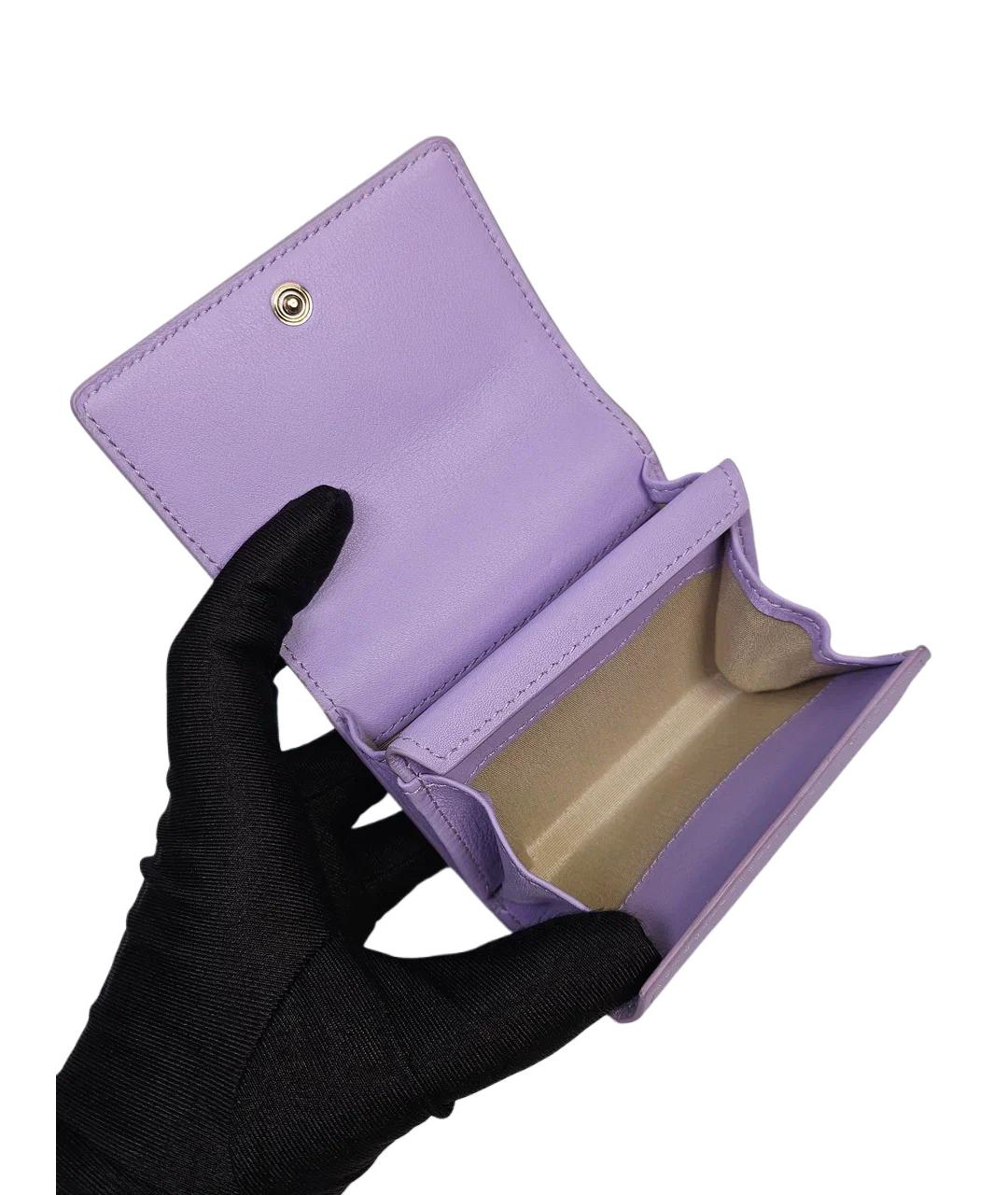 VERSACE Фиолетовый кожаный кошелек, фото 6