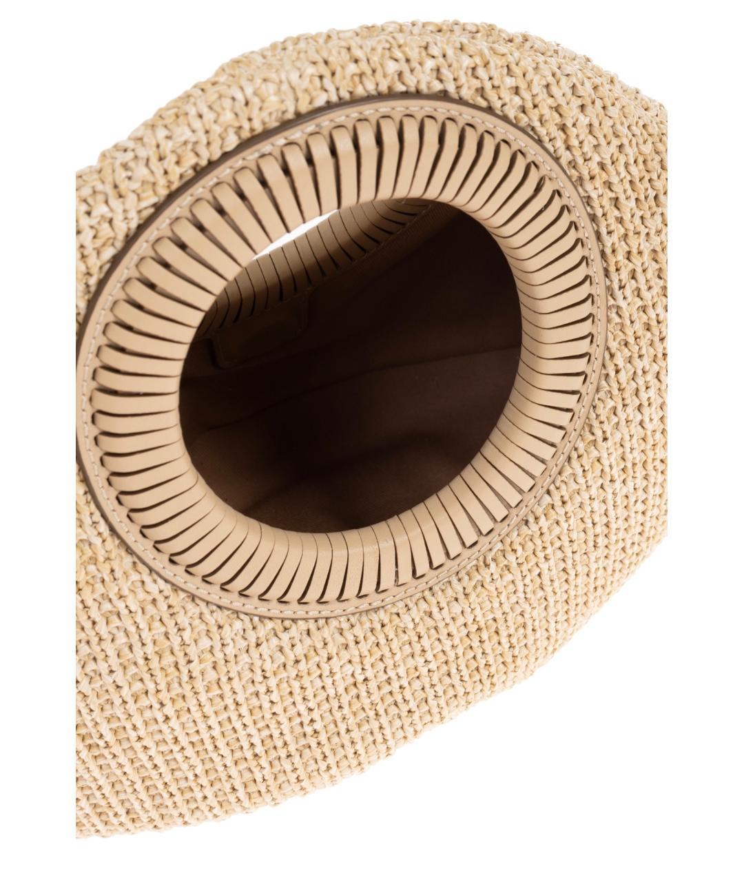 CULT GAIA Бежевая пелетеная сумка с короткими ручками, фото 4