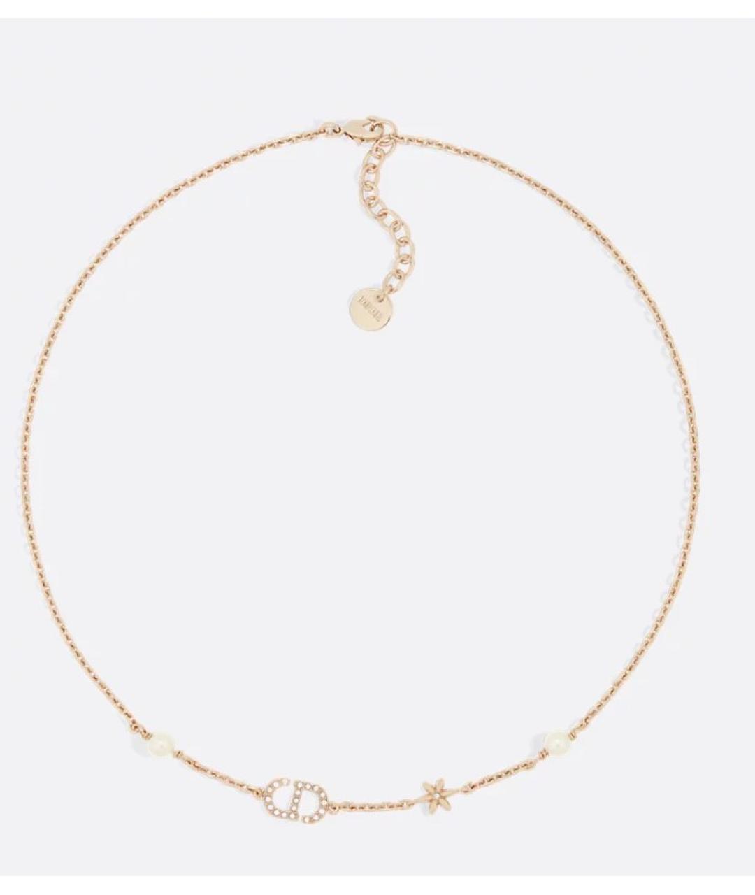 CHRISTIAN DIOR Золотое металлическое колье, фото 3