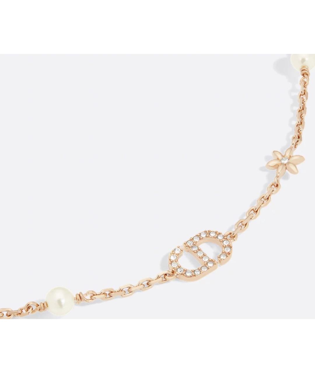 CHRISTIAN DIOR Золотое металлическое колье, фото 2