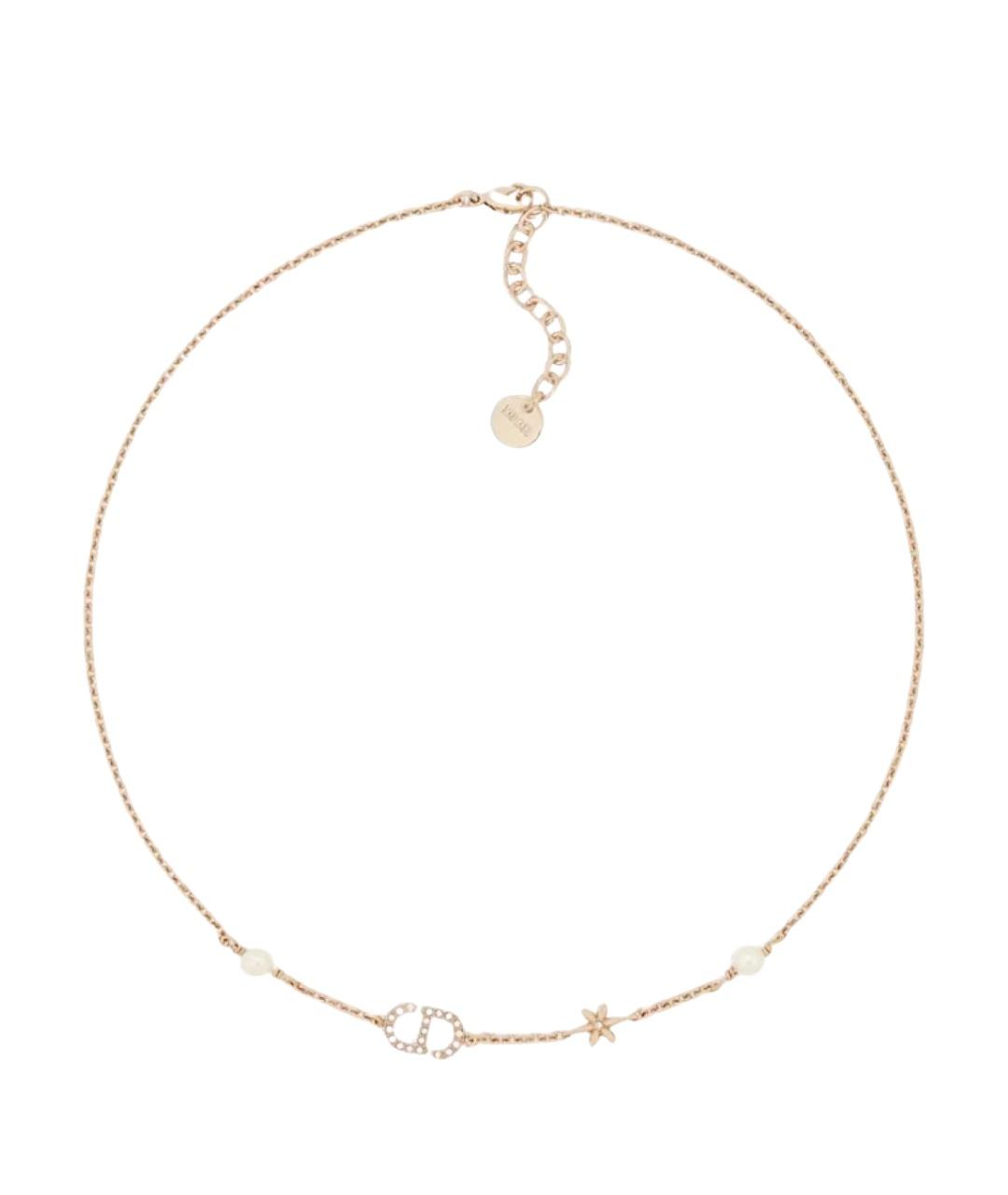 CHRISTIAN DIOR Золотое металлическое колье, фото 1