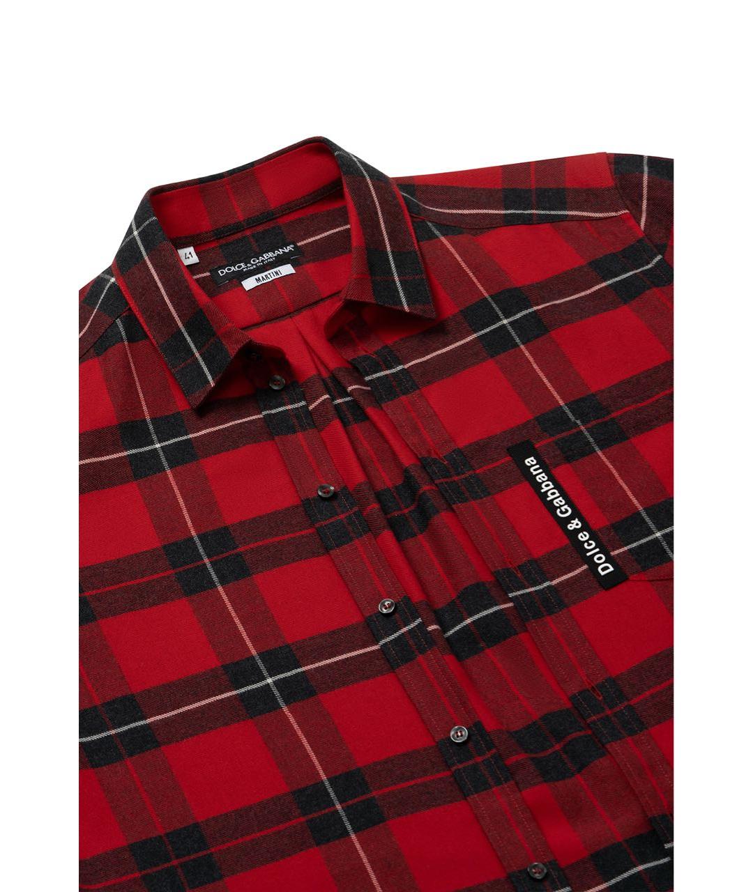 DOLCE&GABBANA Бордовая хлопковая кэжуал рубашка, фото 3