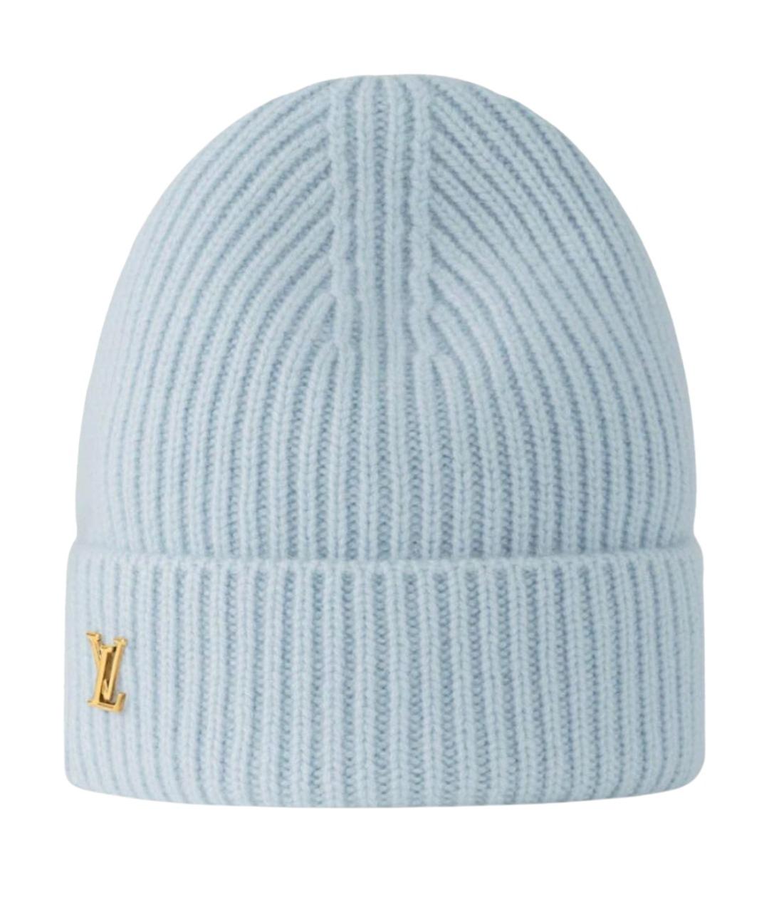 CHANEL Голубая кашемировая шапка, фото 1