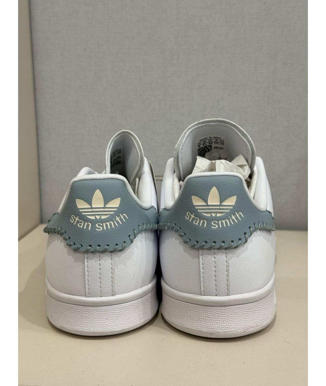 ADIDAS Белые кожаные кроссовки, фото 4