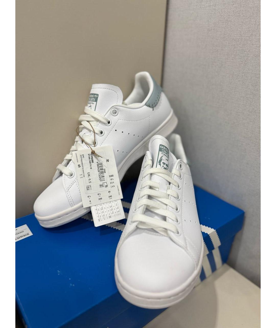 ADIDAS Белые кожаные кроссовки, фото 2