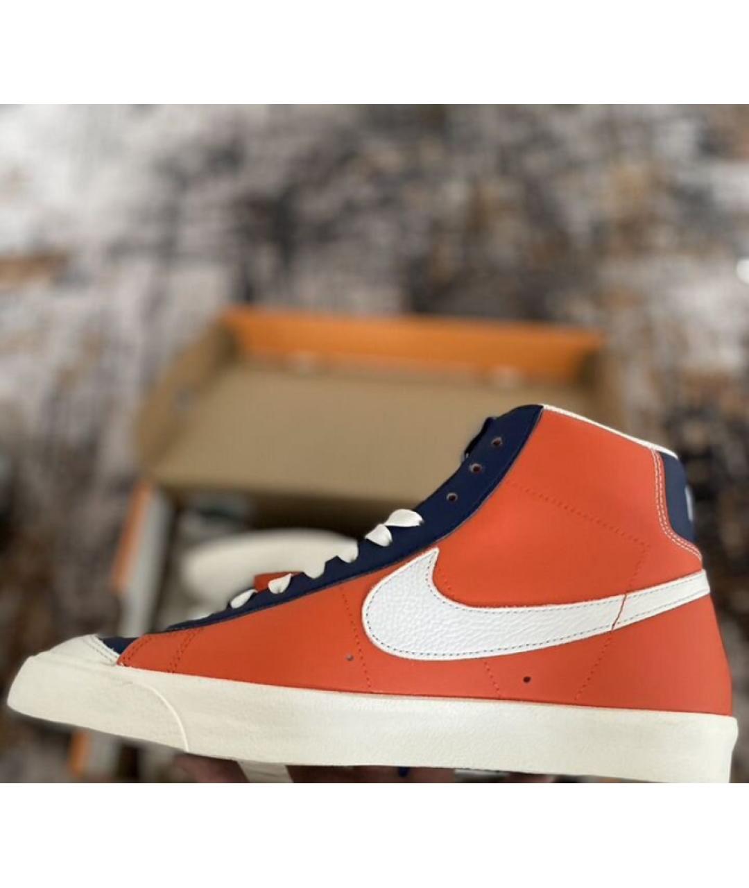 NIKE Кожаные высокие кроссовки / кеды, фото 3