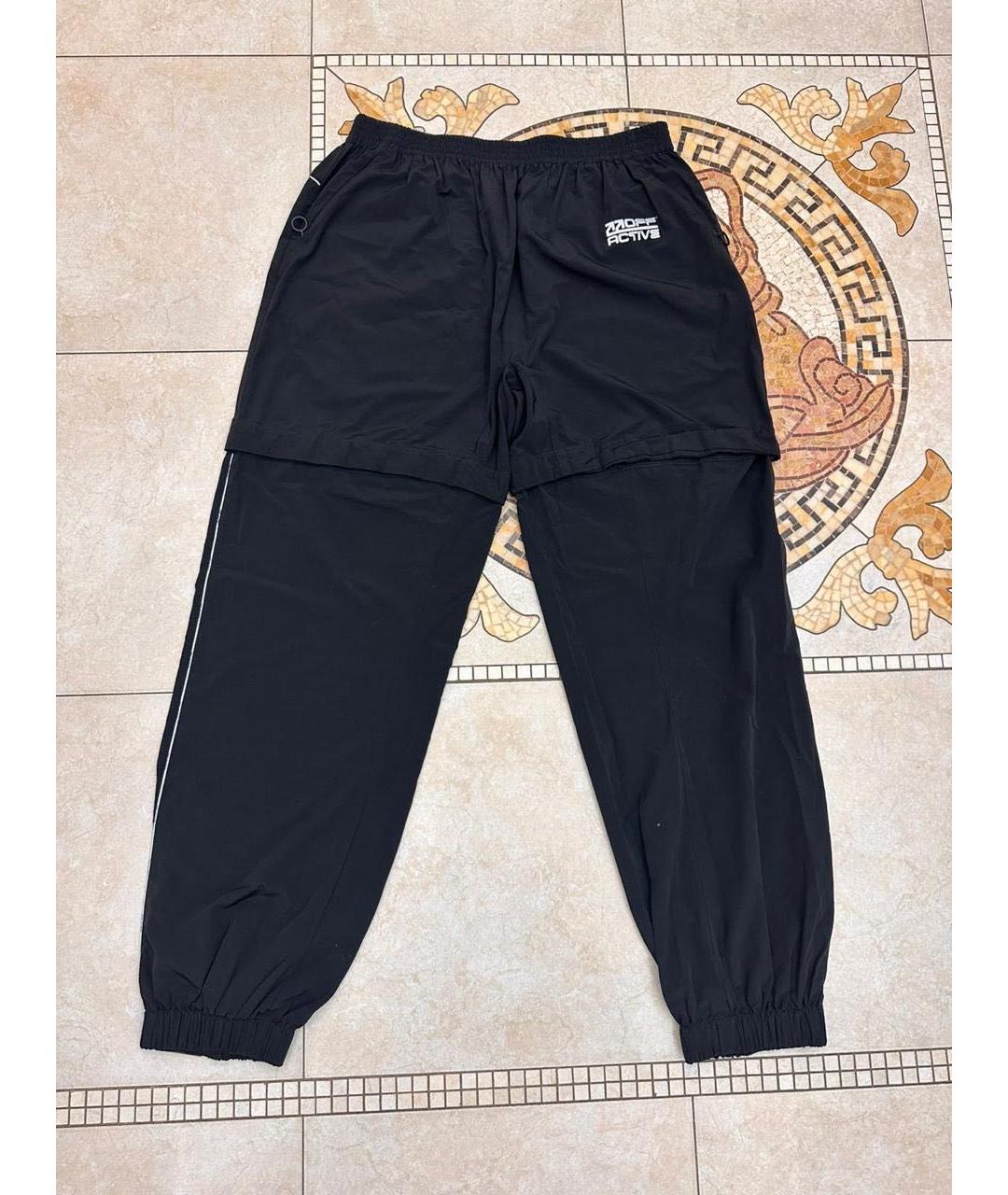 OFF-WHITE Черные хлопковые повседневные брюки, фото 7