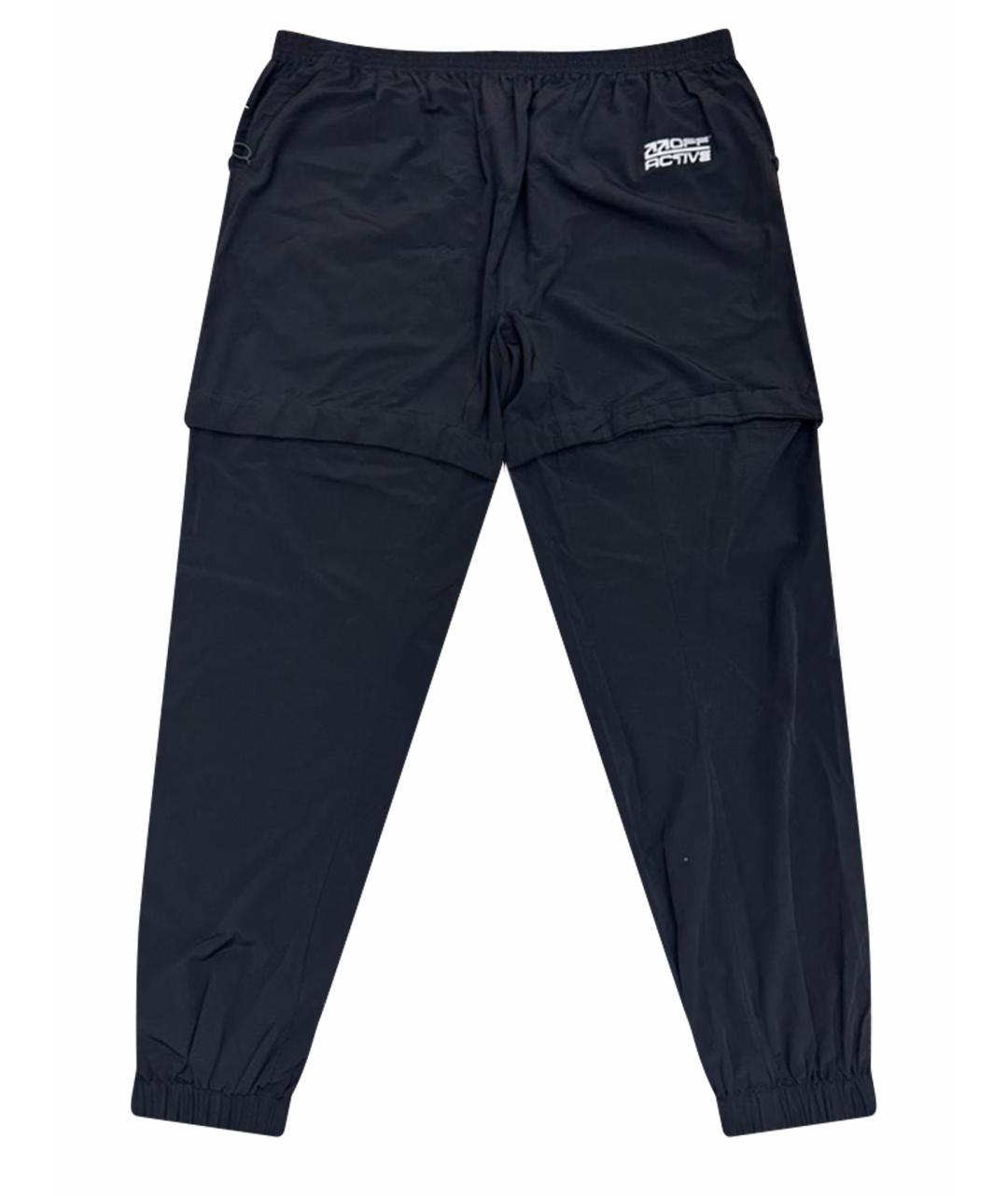 OFF-WHITE Черные хлопковые повседневные брюки, фото 1