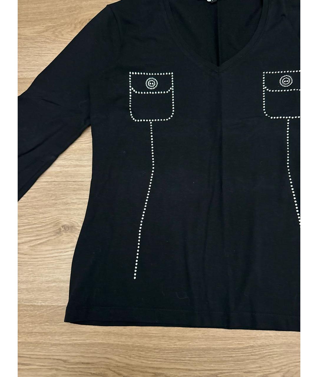 LES COPAINS Черная хлопковая водолазка, фото 6