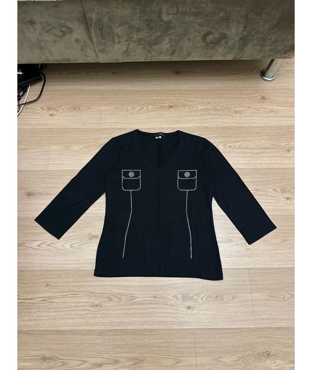 LES COPAINS Черная хлопковая водолазка, фото 2