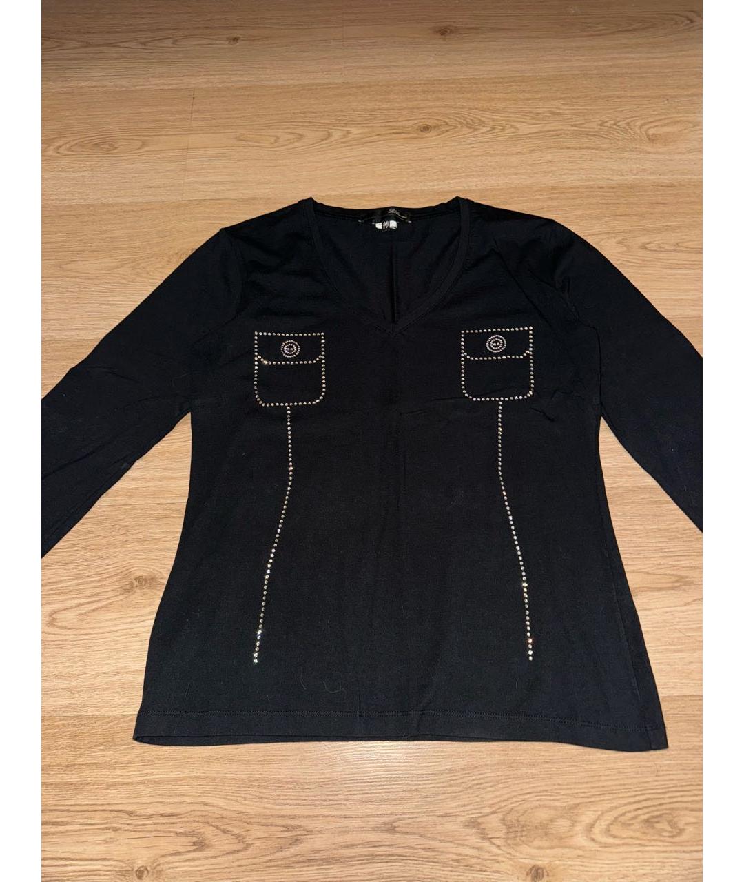 LES COPAINS Черная хлопковая водолазка, фото 3