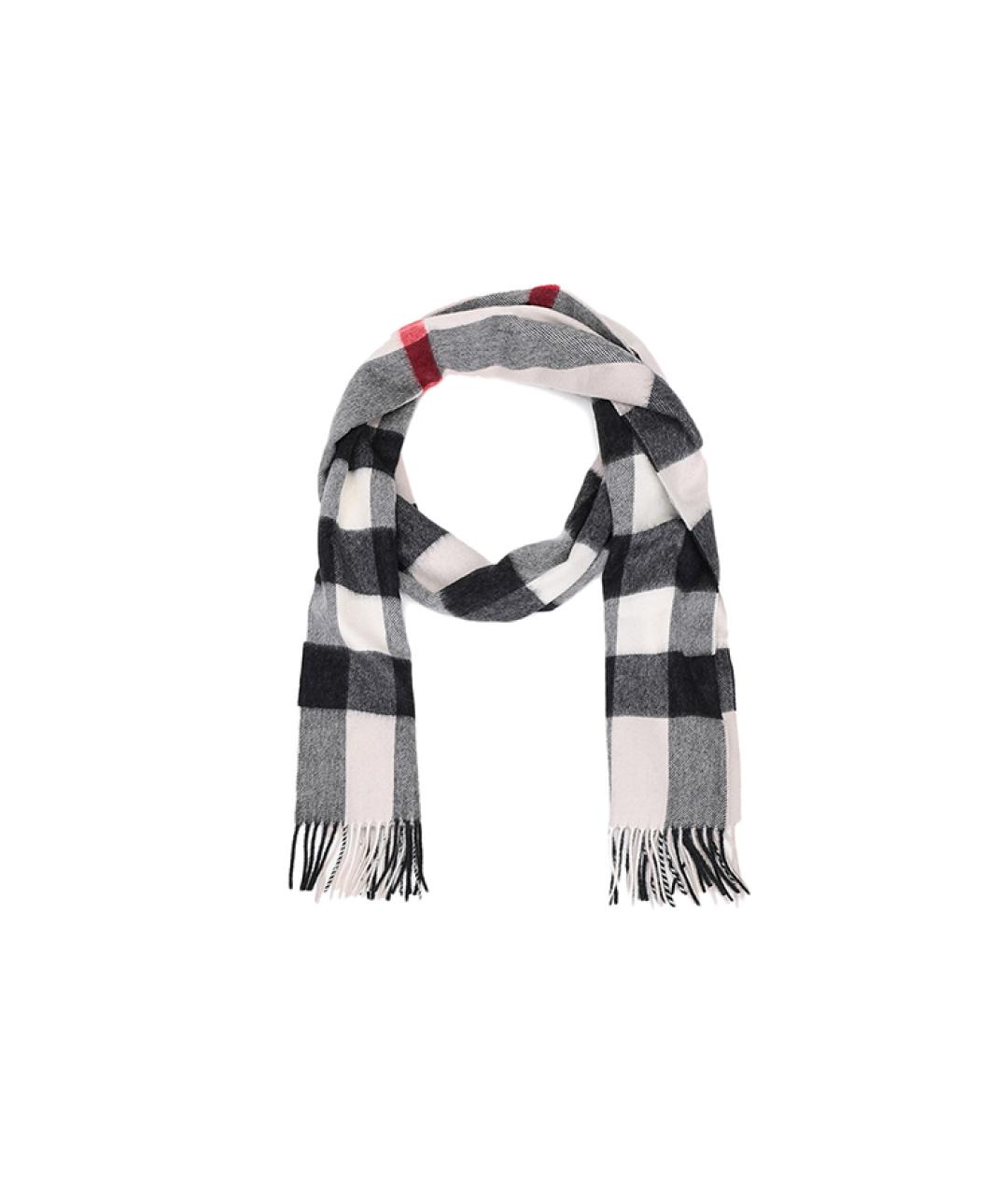 BURBERRY Черный шерстяной шарф, фото 3