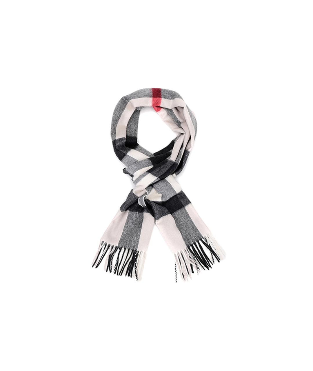 BURBERRY Черный шерстяной шарф, фото 1