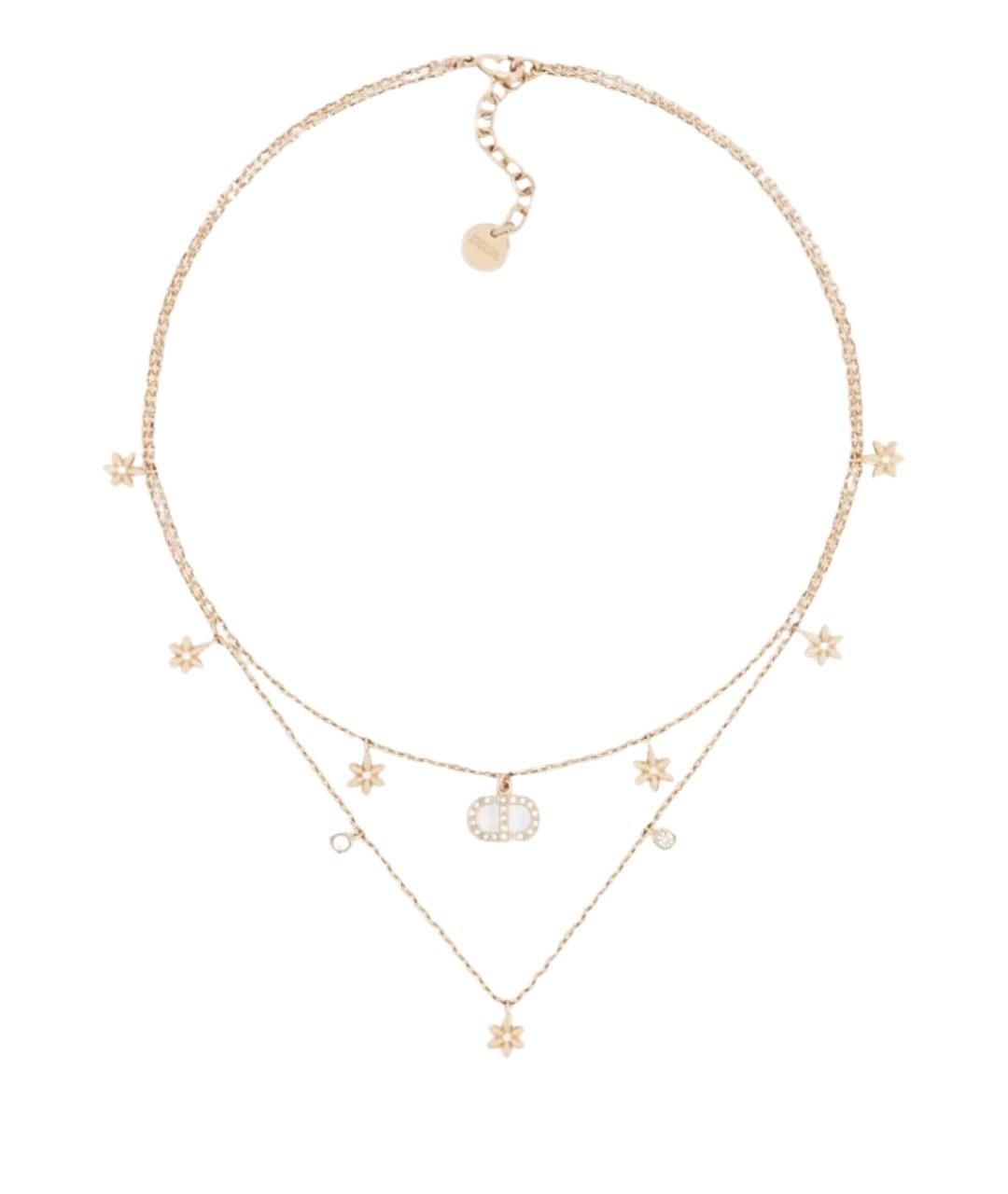 CHRISTIAN DIOR Золотое металлическое колье, фото 1