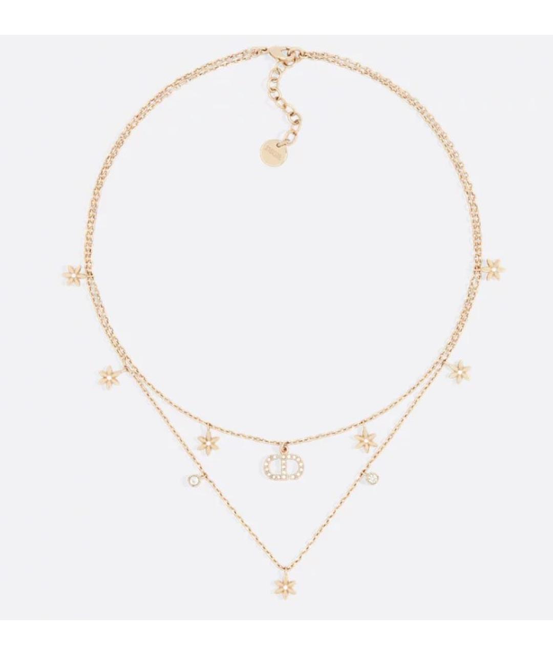 CHRISTIAN DIOR Золотое металлическое колье, фото 3