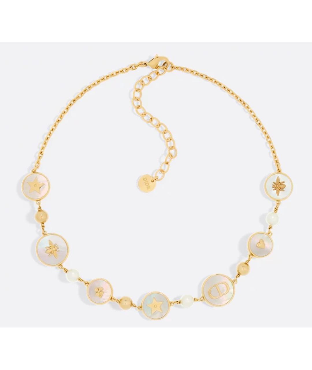 CHRISTIAN DIOR Золотое металлическое колье, фото 4