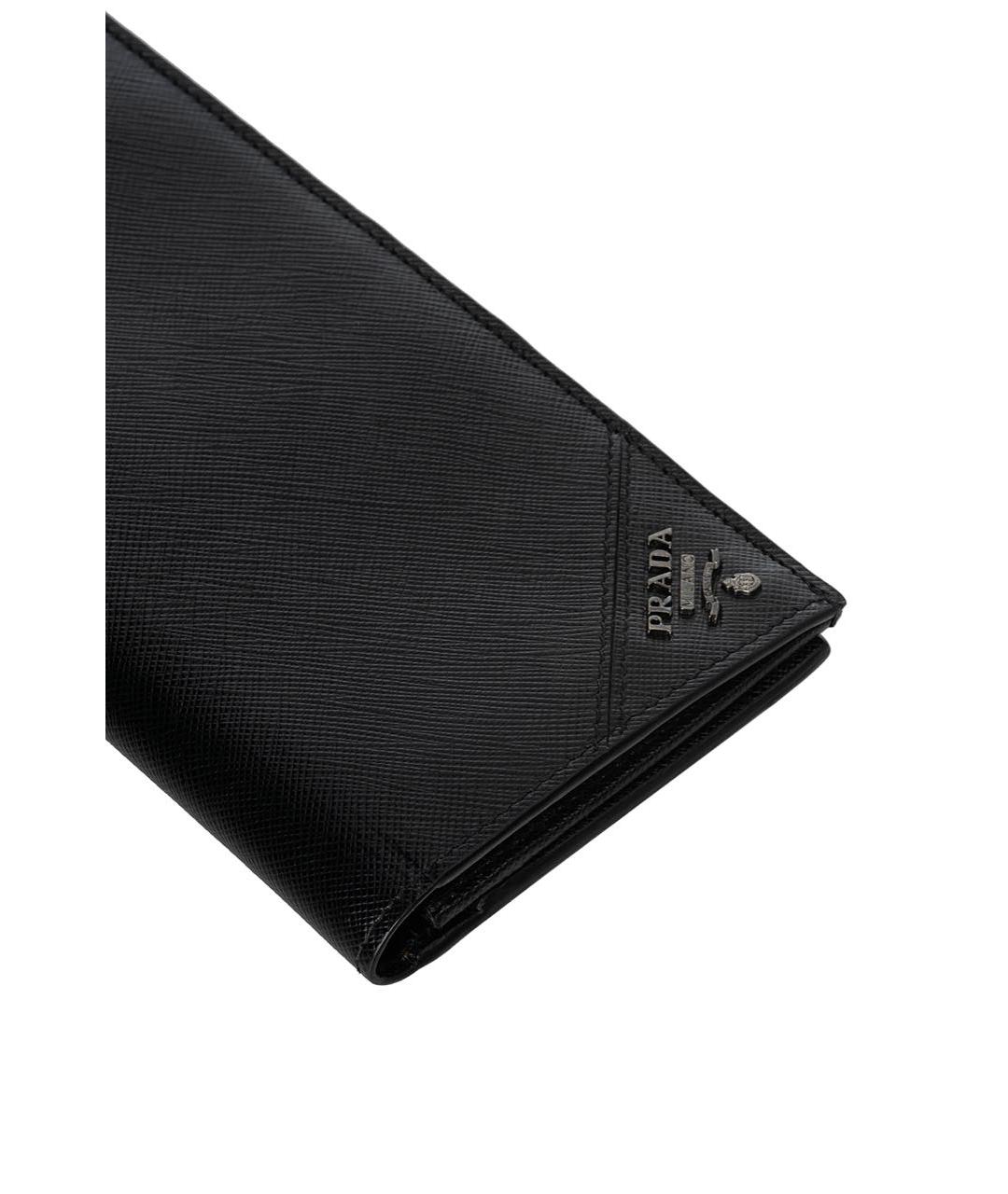 PRADA Черный кожаный кошелек, фото 5