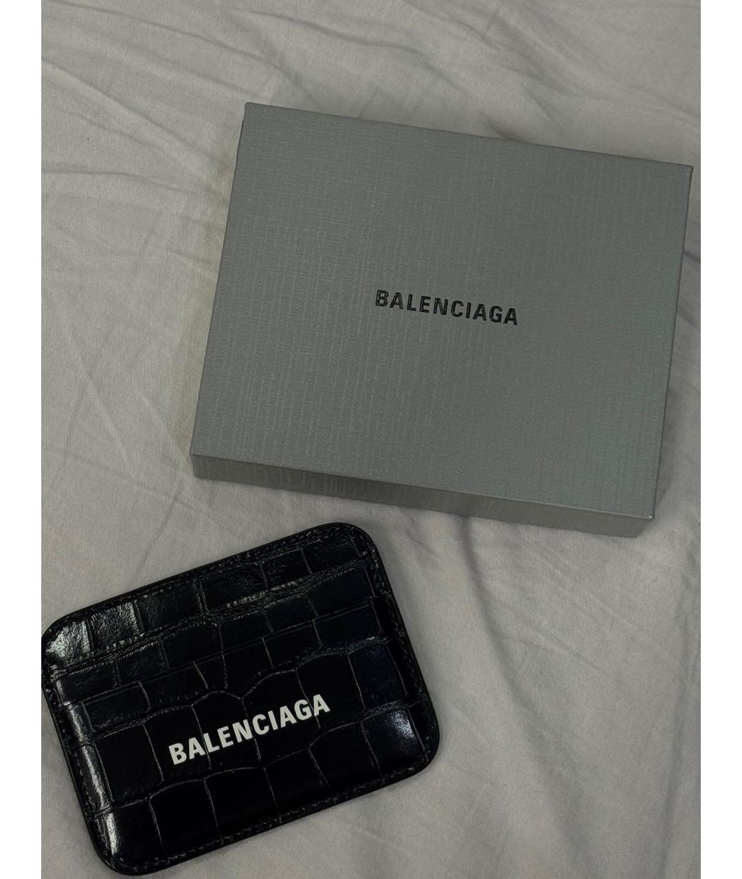 BALENCIAGA Черный кардхолдер из лакированной кожи, фото 8