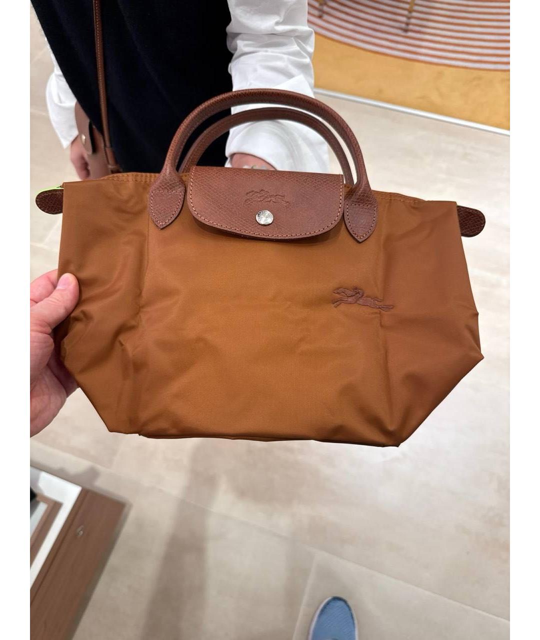 LONGCHAMP Коричневая сумка с короткими ручками, фото 2