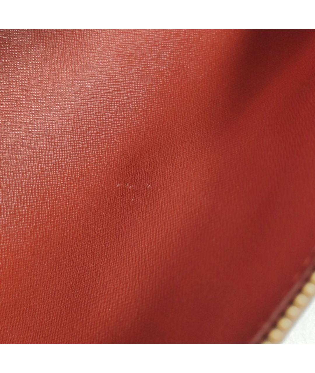 LOUIS VUITTON Коричневая кожаная сумка с короткими ручками, фото 8