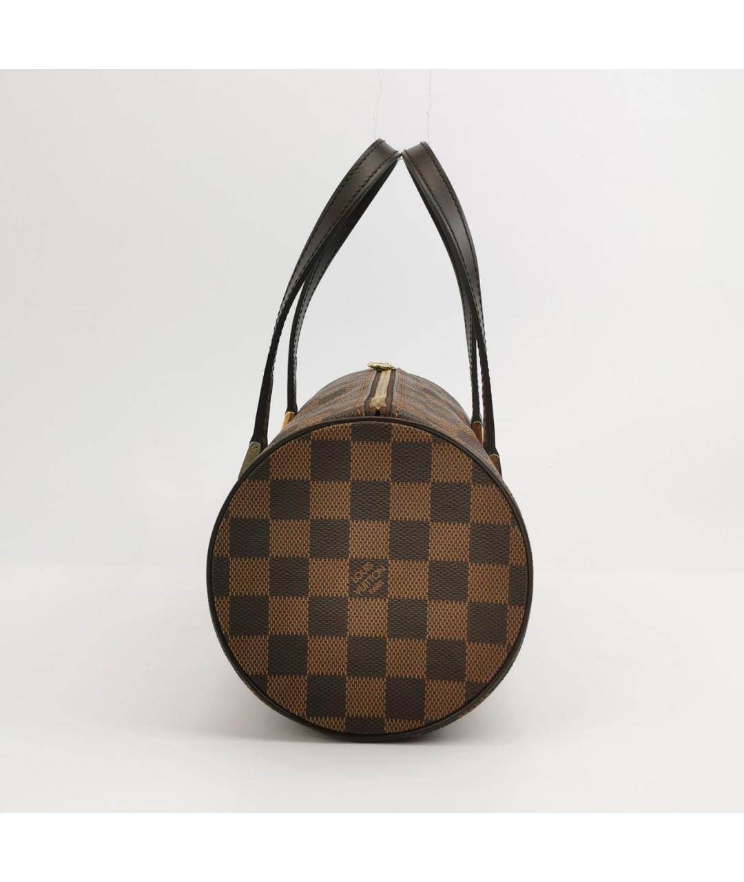 LOUIS VUITTON Коричневая кожаная сумка с короткими ручками, фото 2