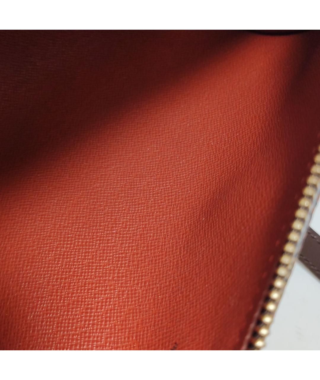 LOUIS VUITTON Коричневая кожаная сумка с короткими ручками, фото 7